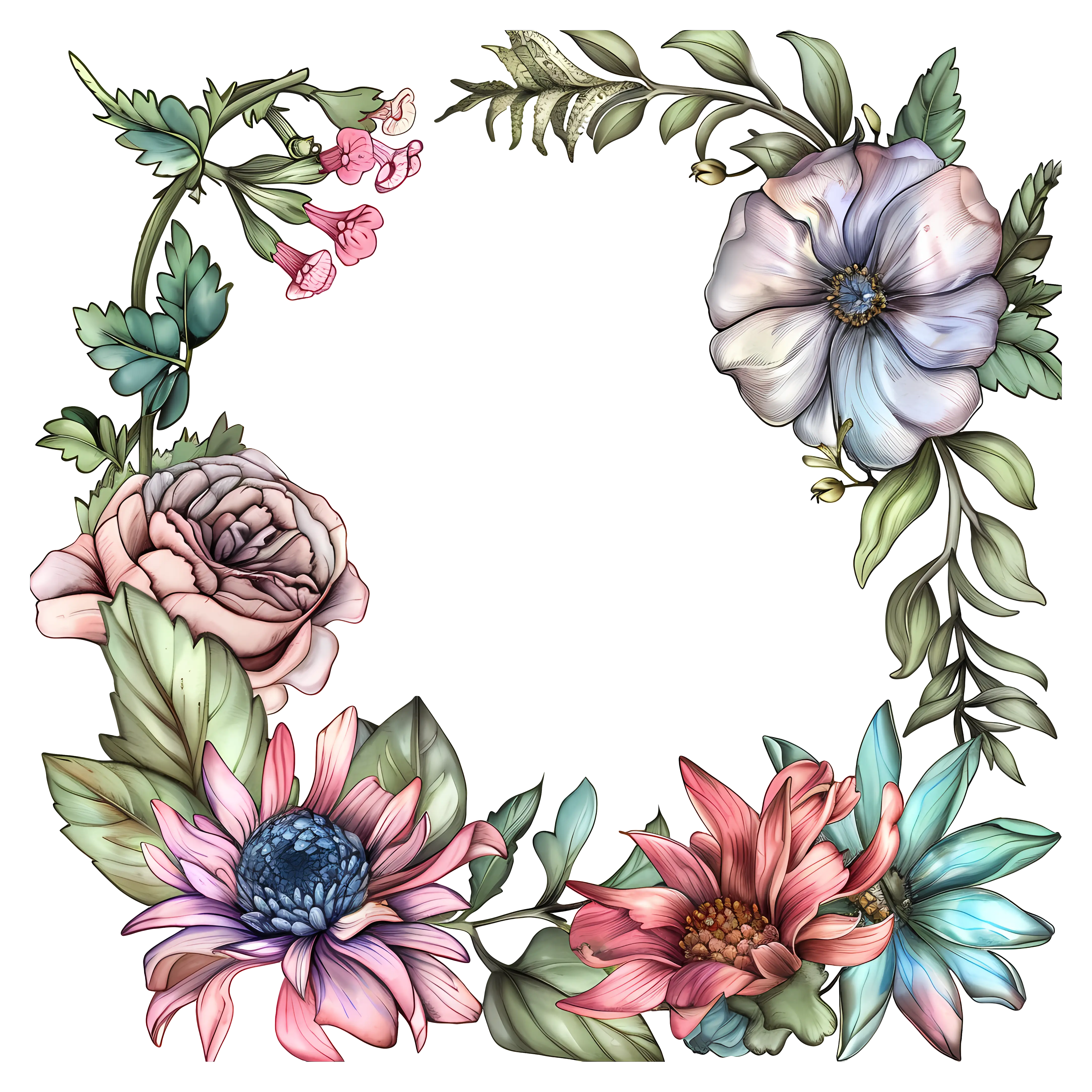 Decorative Floral Frame Design