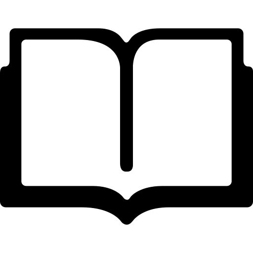 Minimalist Open Book Icon for Educational Themes
