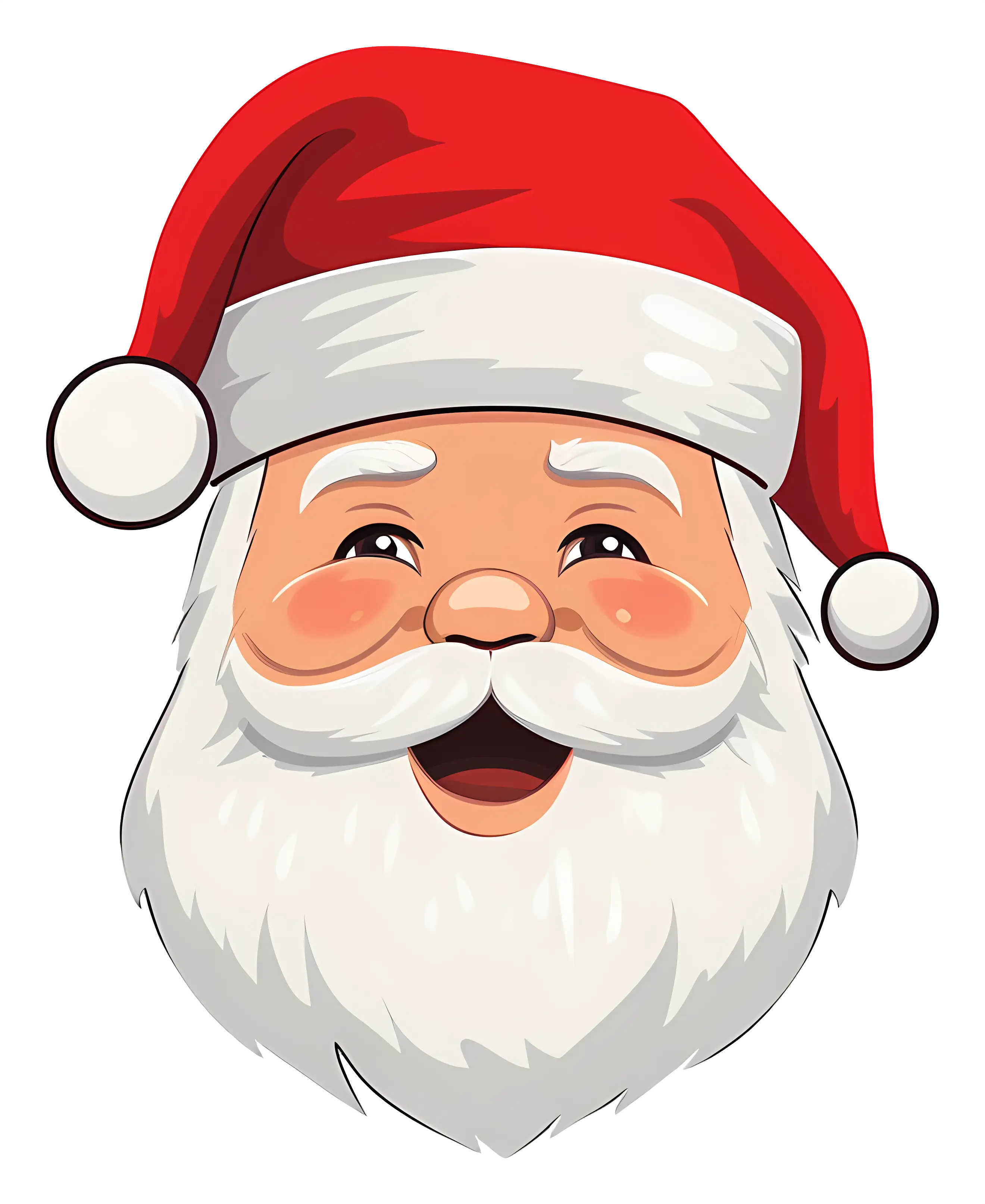 Santa Claus Face Illustration