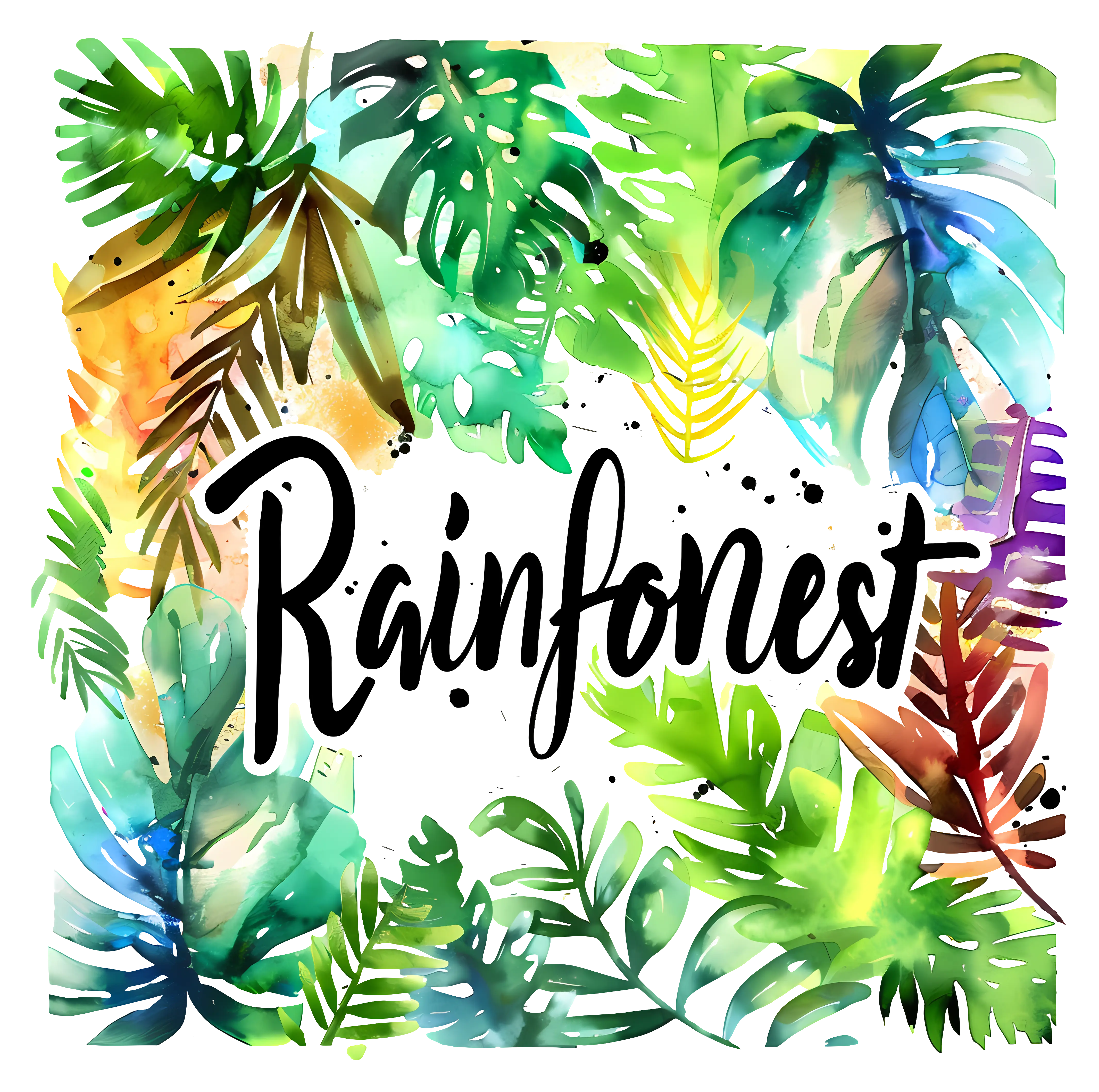Colorful Rainforest Illustration