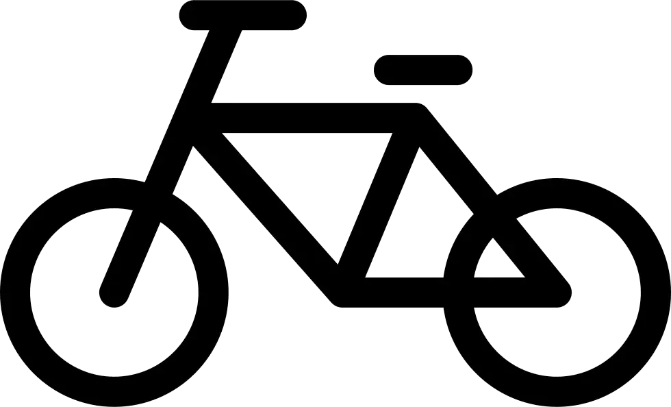 Black Bike Symbol for Navigation and Cycling