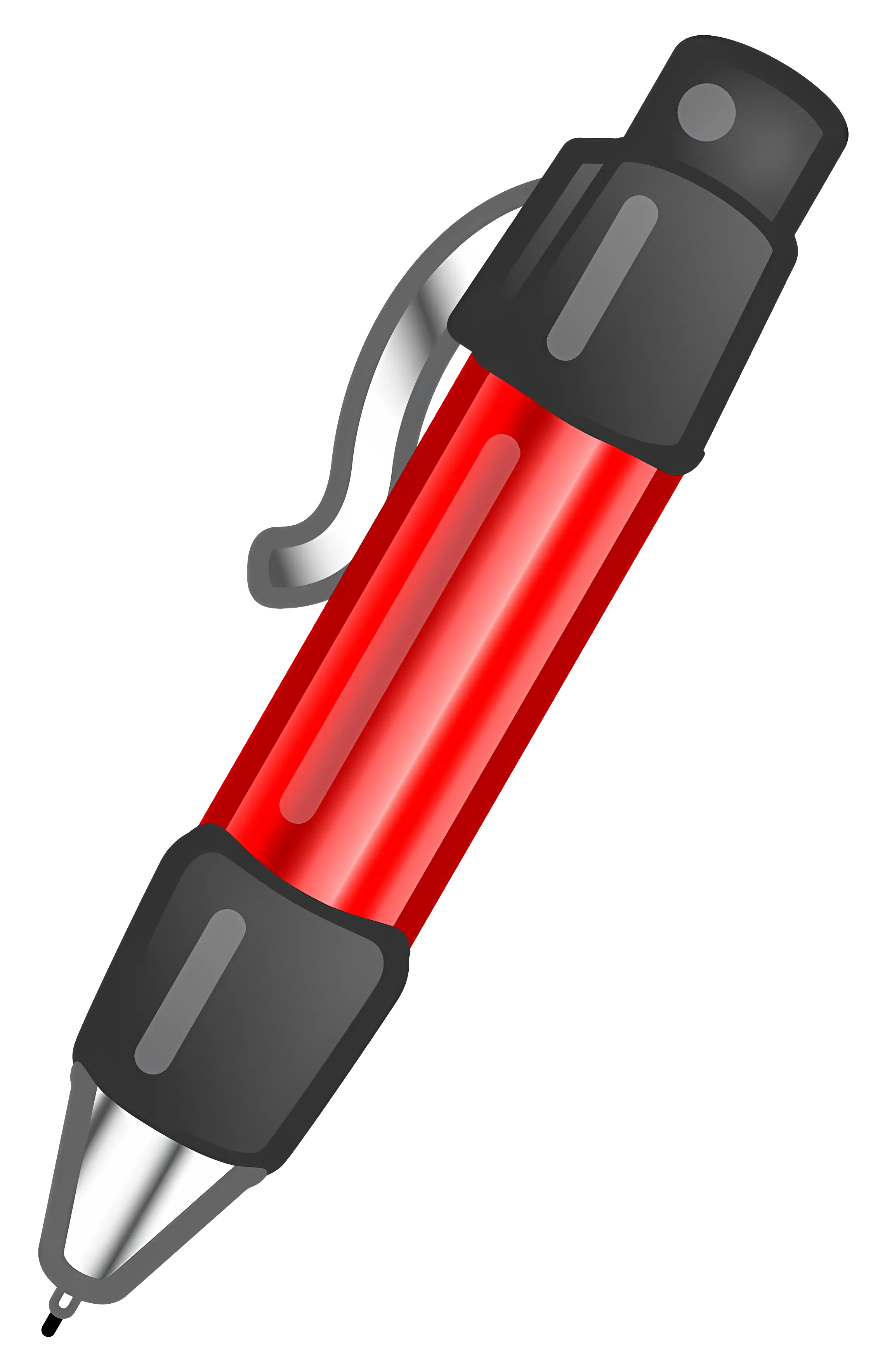 Red Ballpoint Pen Illustration