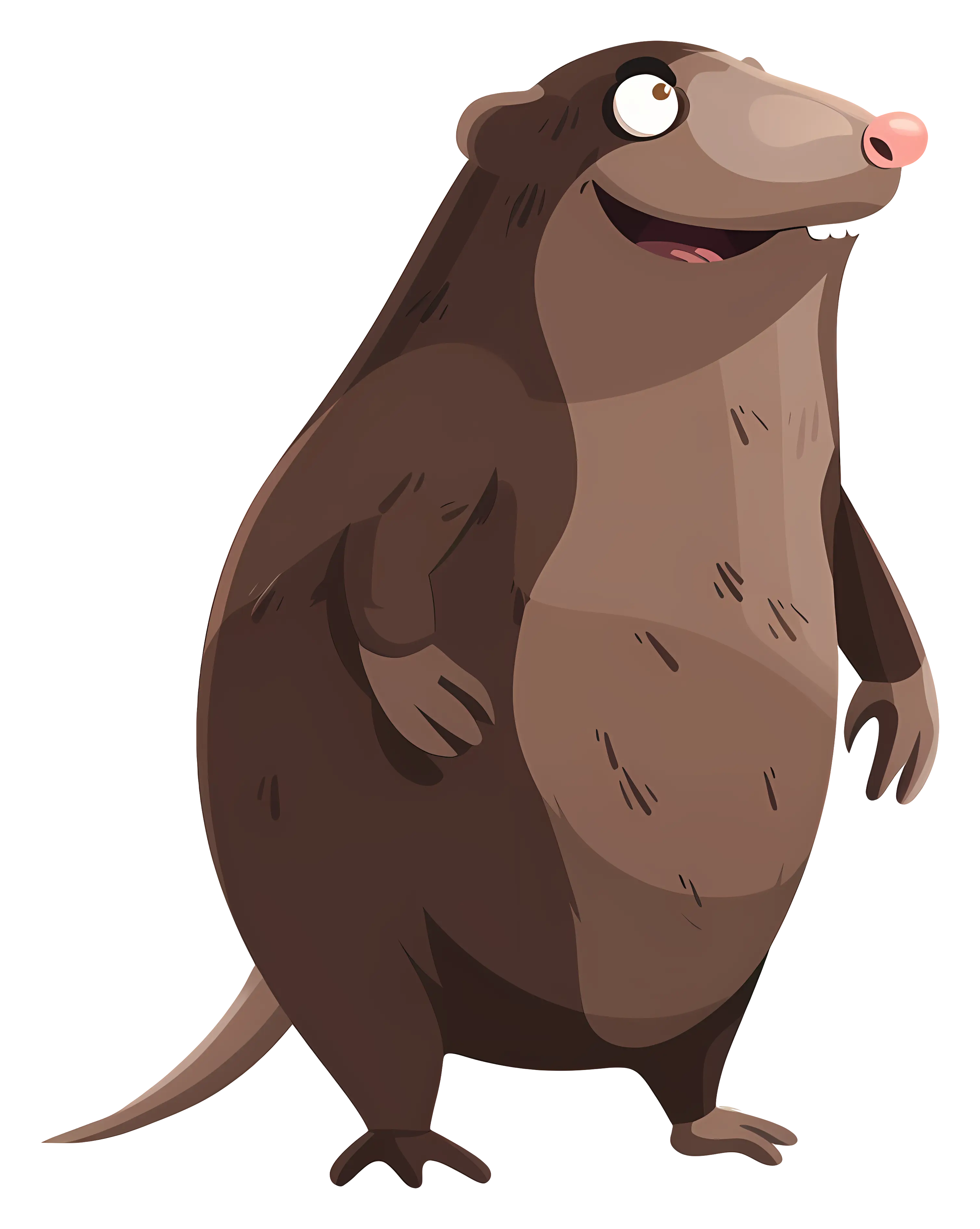 Playful Cartoon Mole Illustration