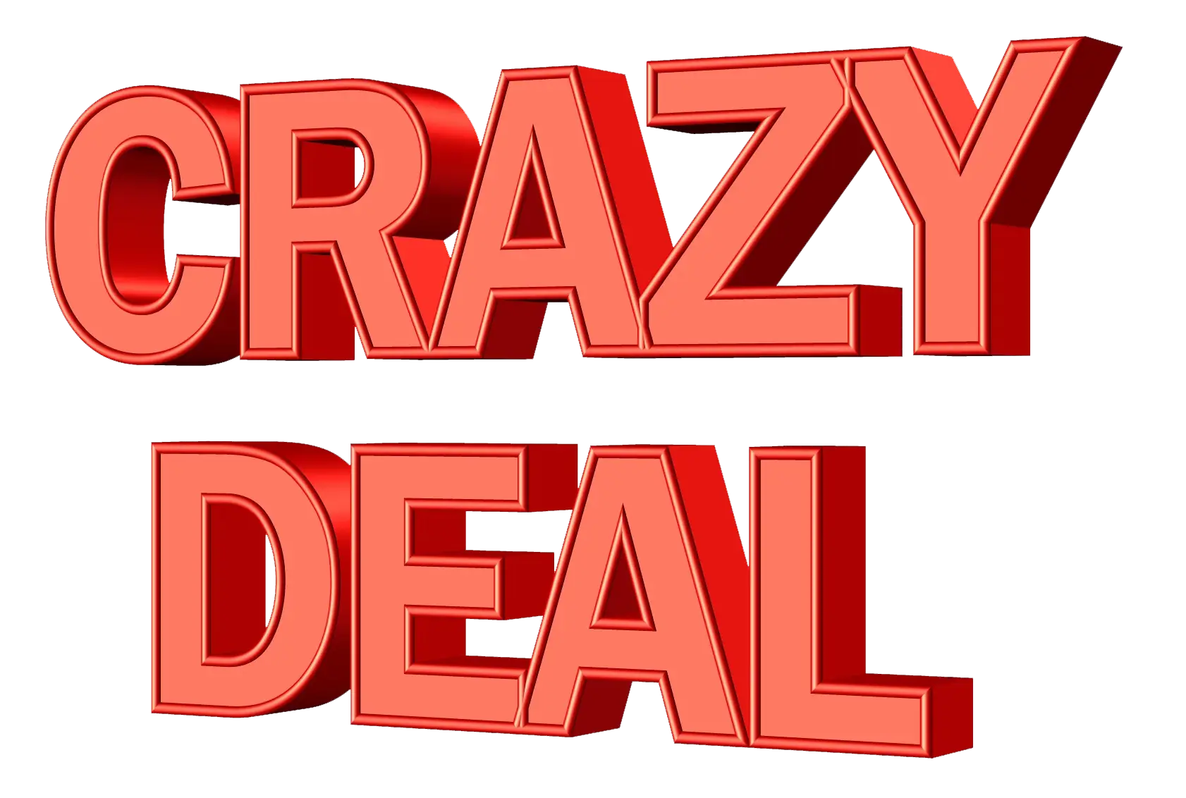 Crazy Deal Red Text