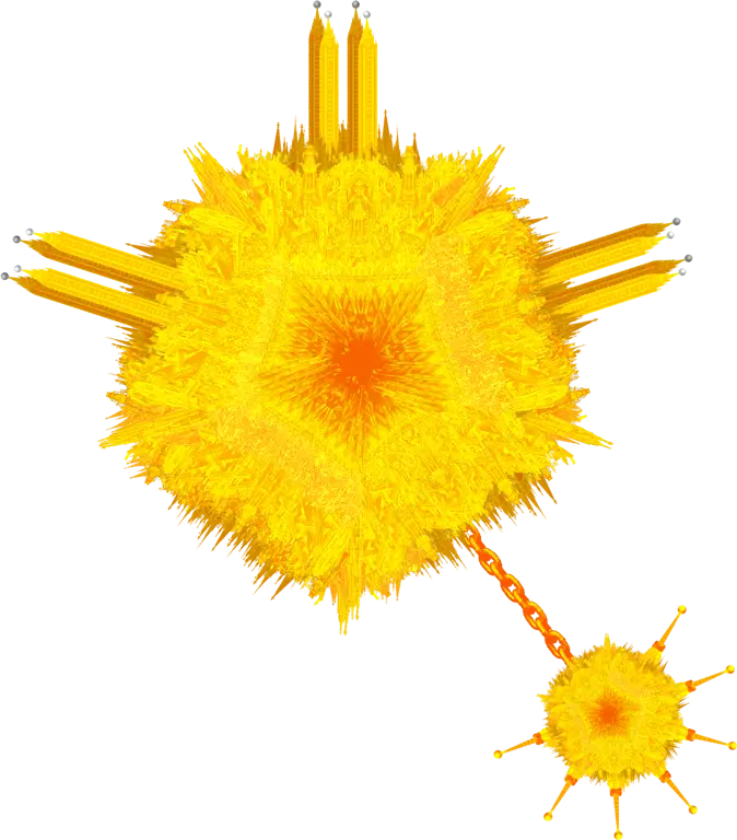 Yellow Explosion with Pencils Illustration