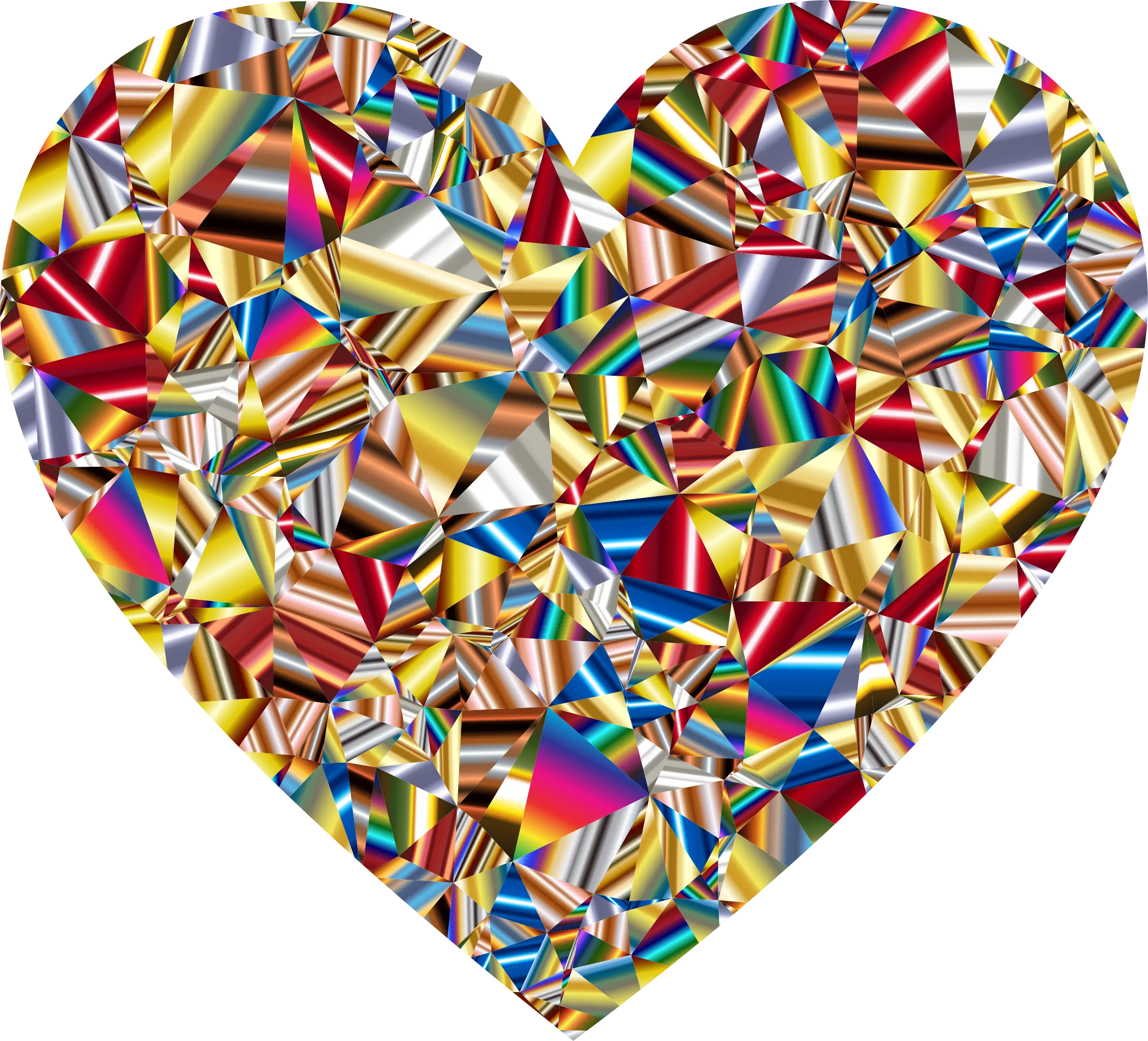 Multicolor Mosaic Heart Design