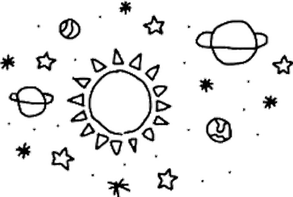 Hand-drawn Solar System Illustration