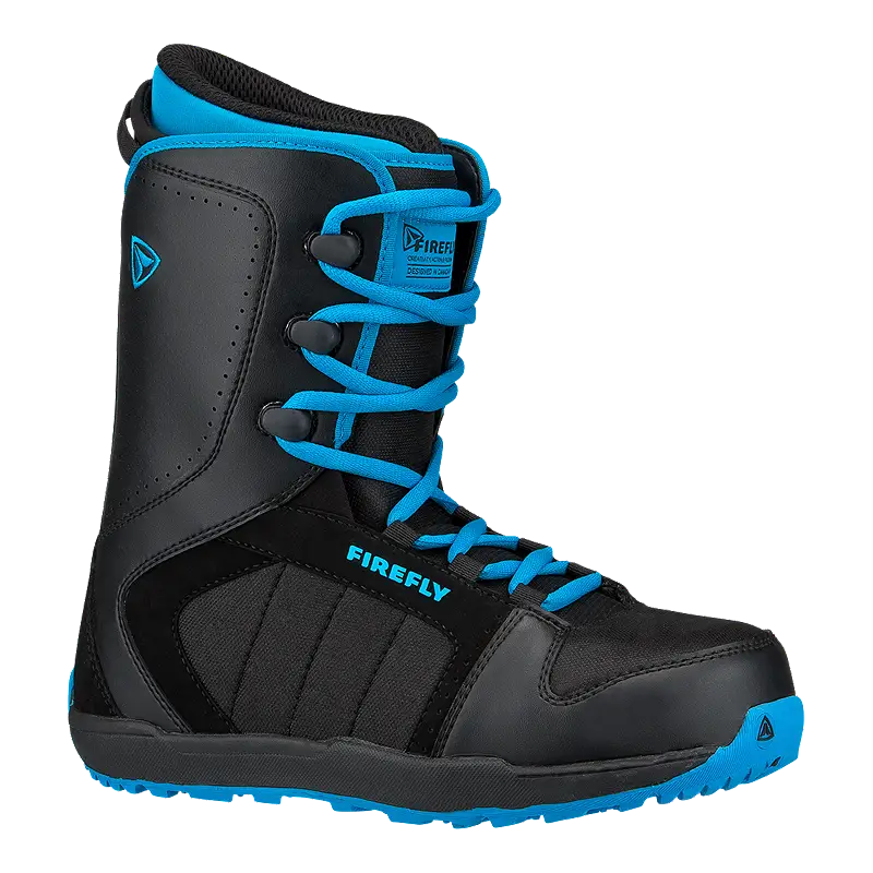 Black and Blue Laced Winter Snow Boot