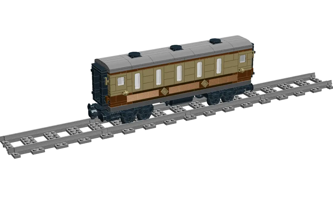 Vintage Train Car on a Railway Track