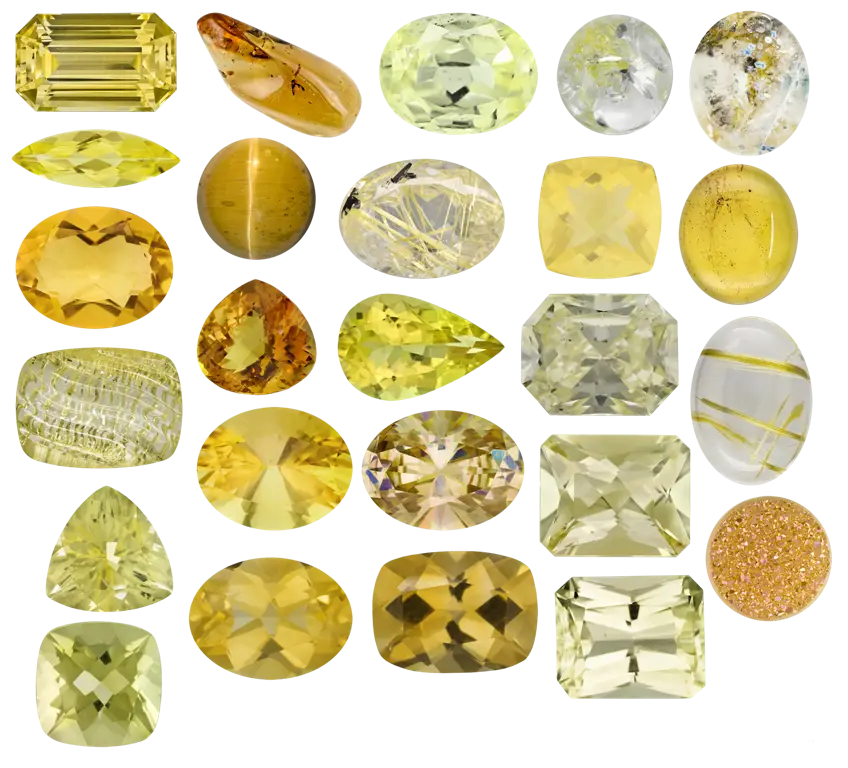 Collection of Yellow Gemstones