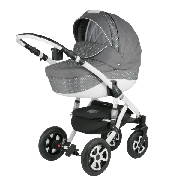Gray Baby Stroller with Modern Design