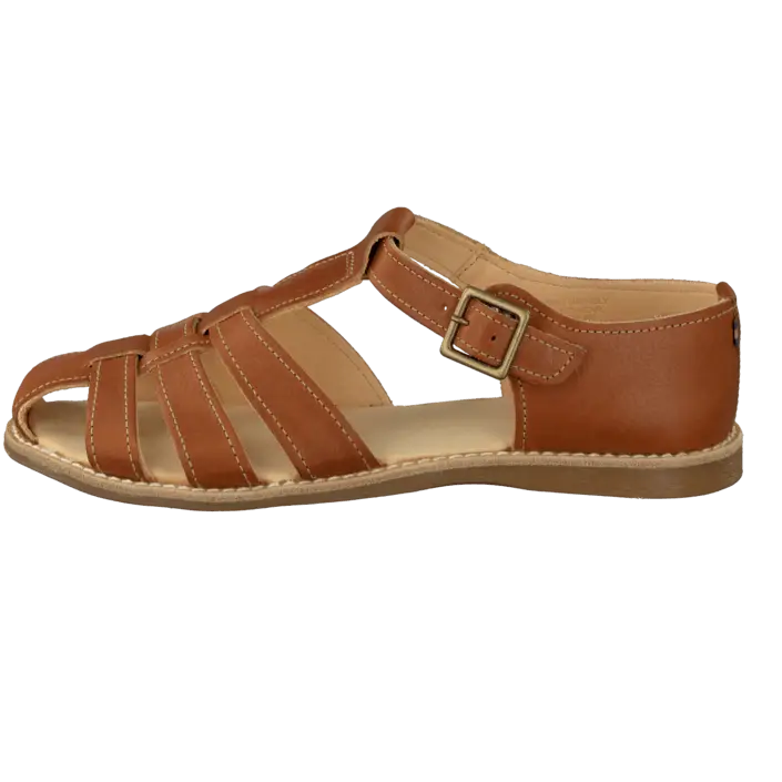 Classic Brown Leather Sandal with Buckle
