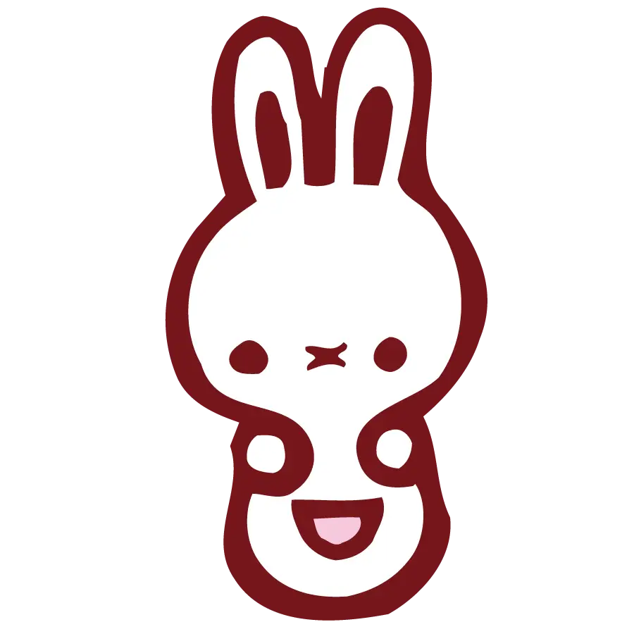 Cute White Bunny Cartoon