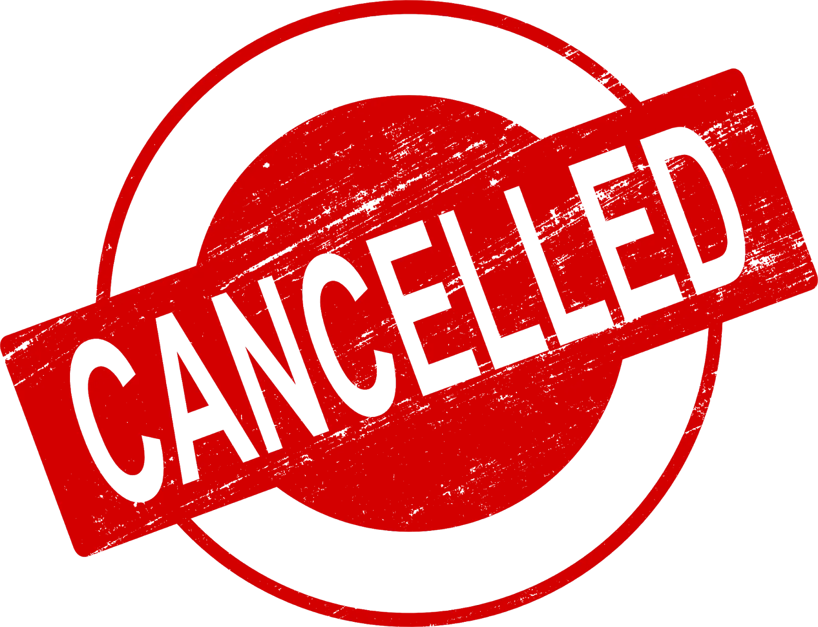 Cancelled Red Stamp Design