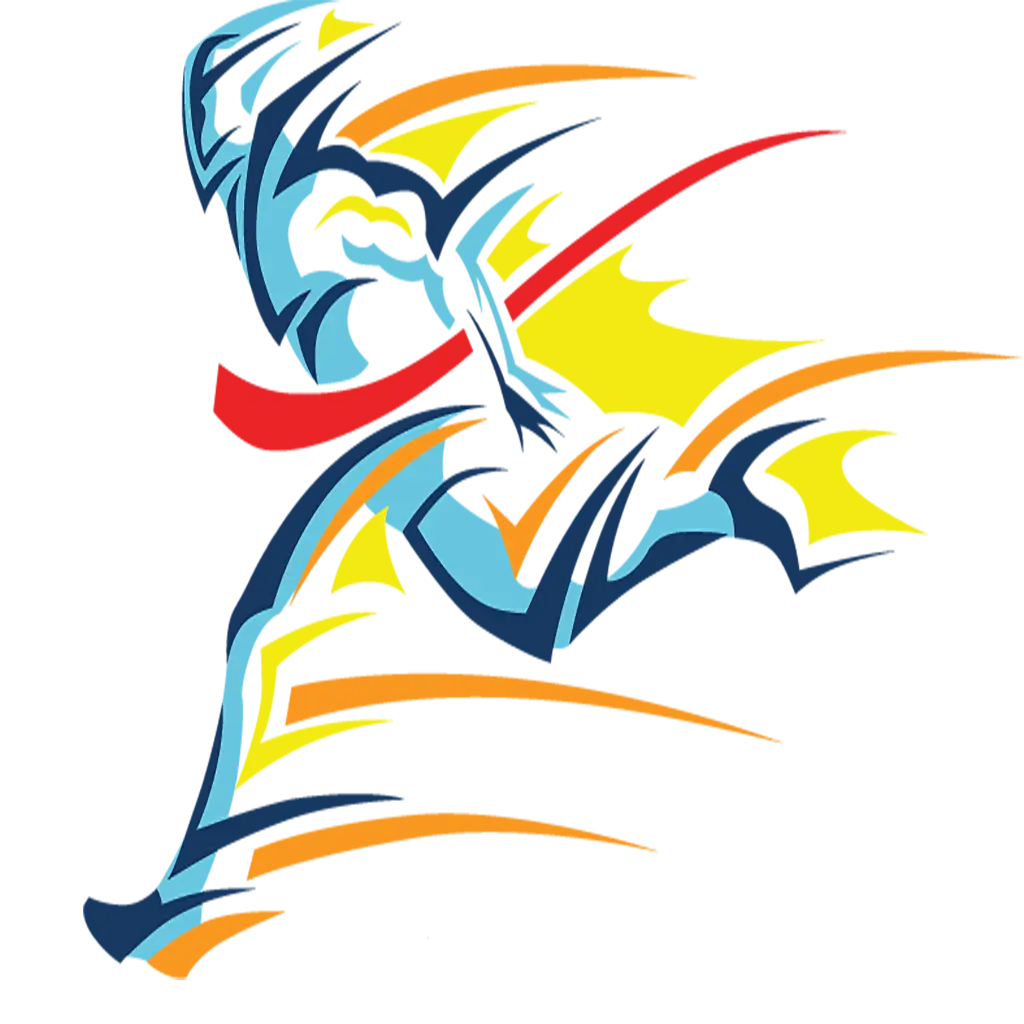 Abstract Speed Runner Illustration