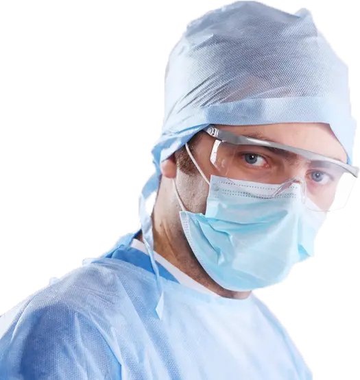 Surgeon in Surgical Attire