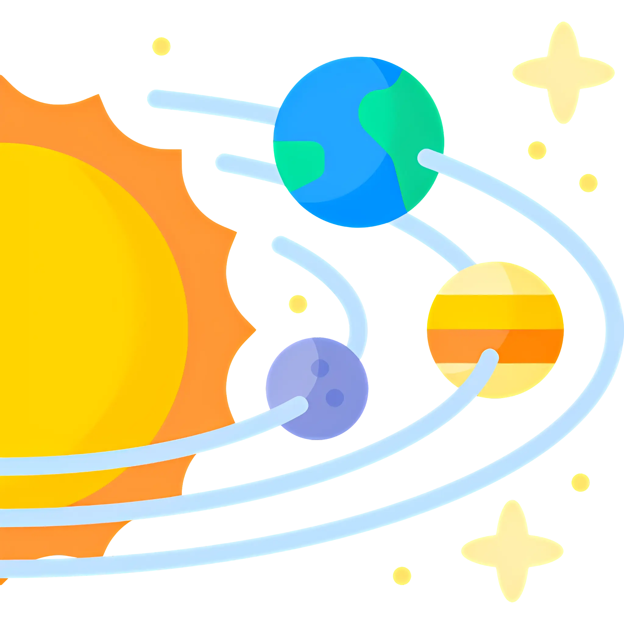 Colorful Solar System Illustration