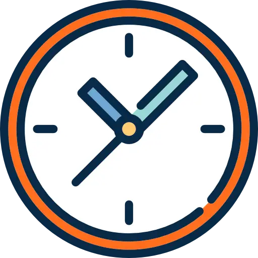 Colorful Clock Icon Representation