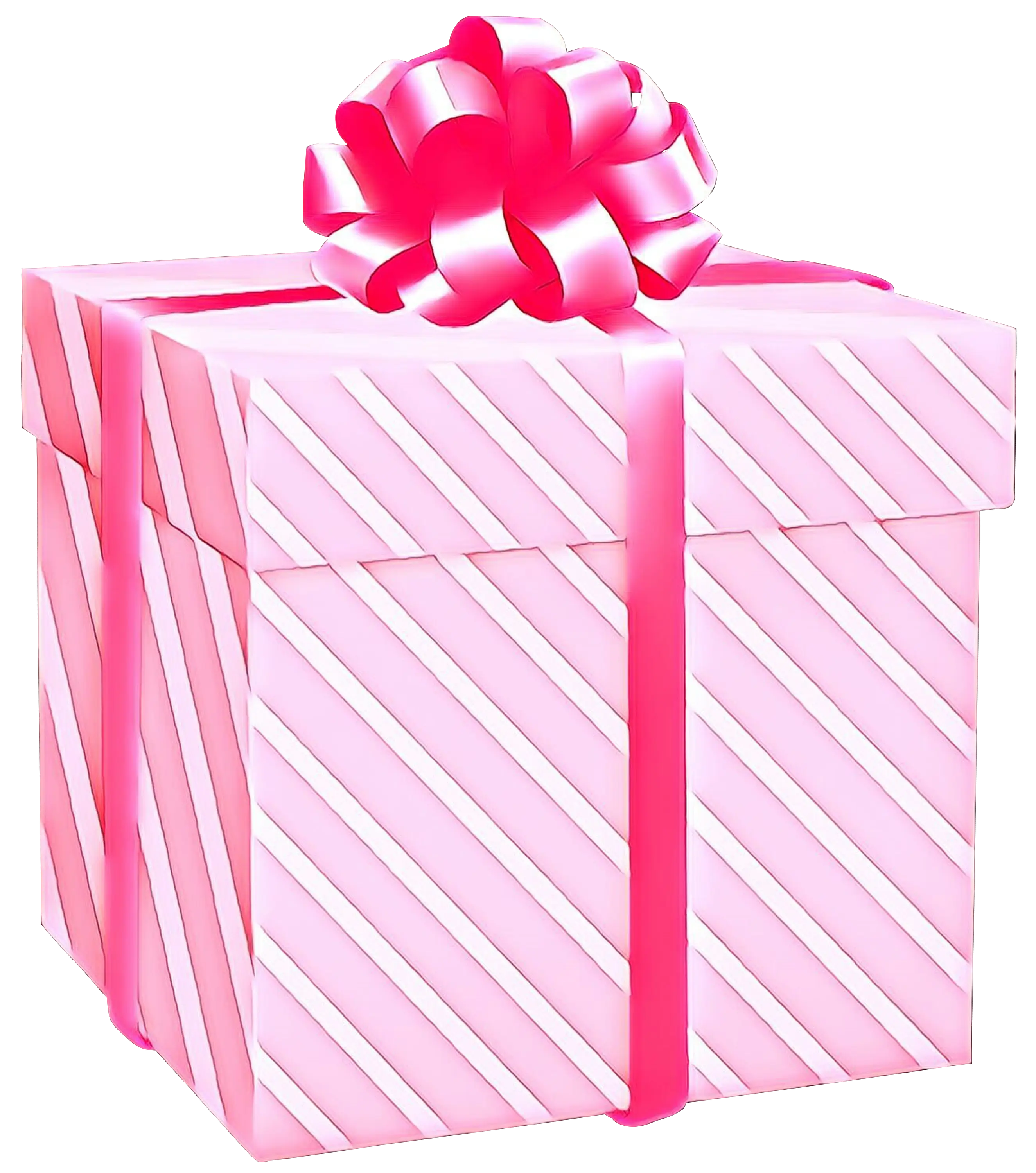 Pink Gift Box with Ribbon