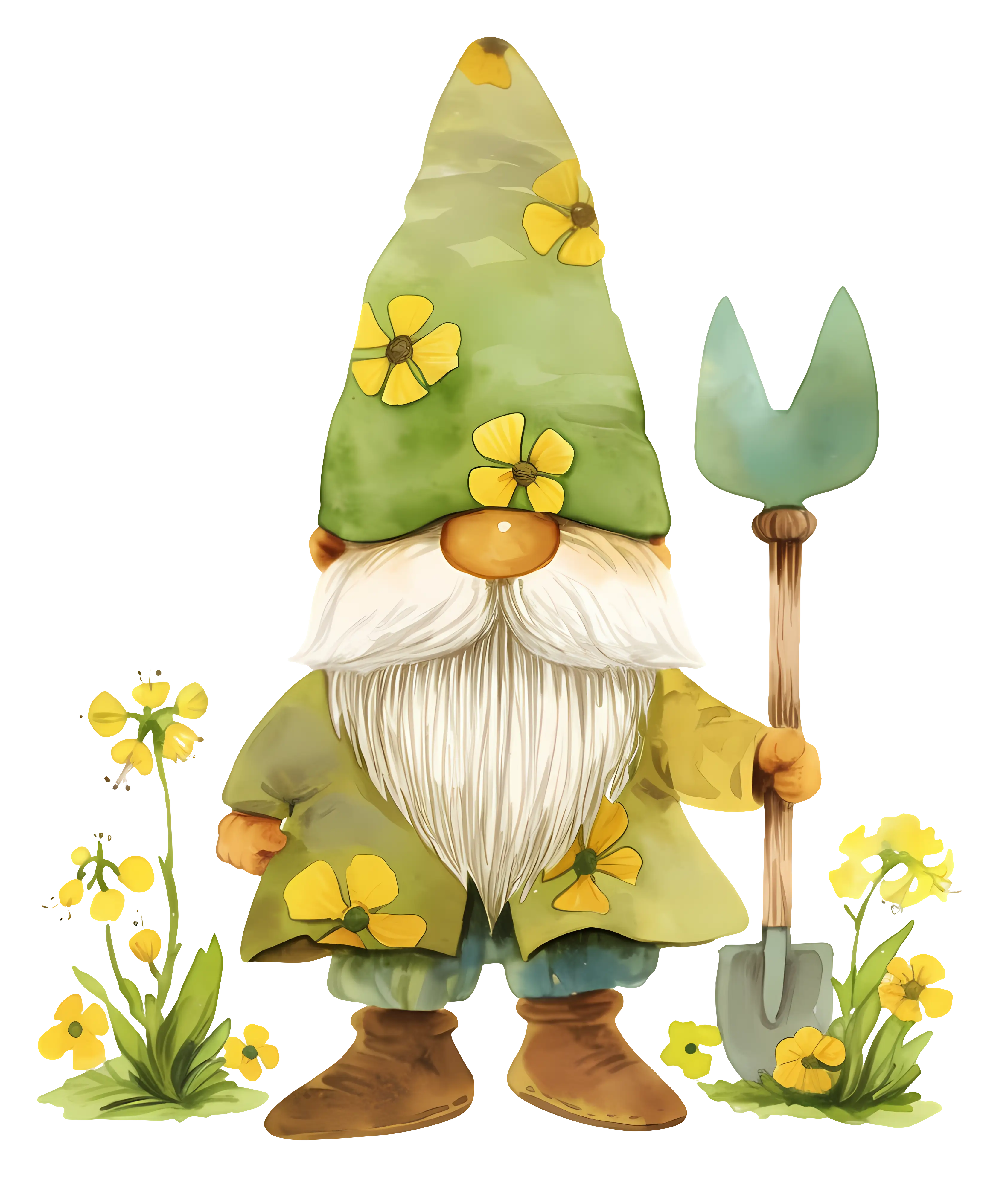 Gardening Gnome with Shovel