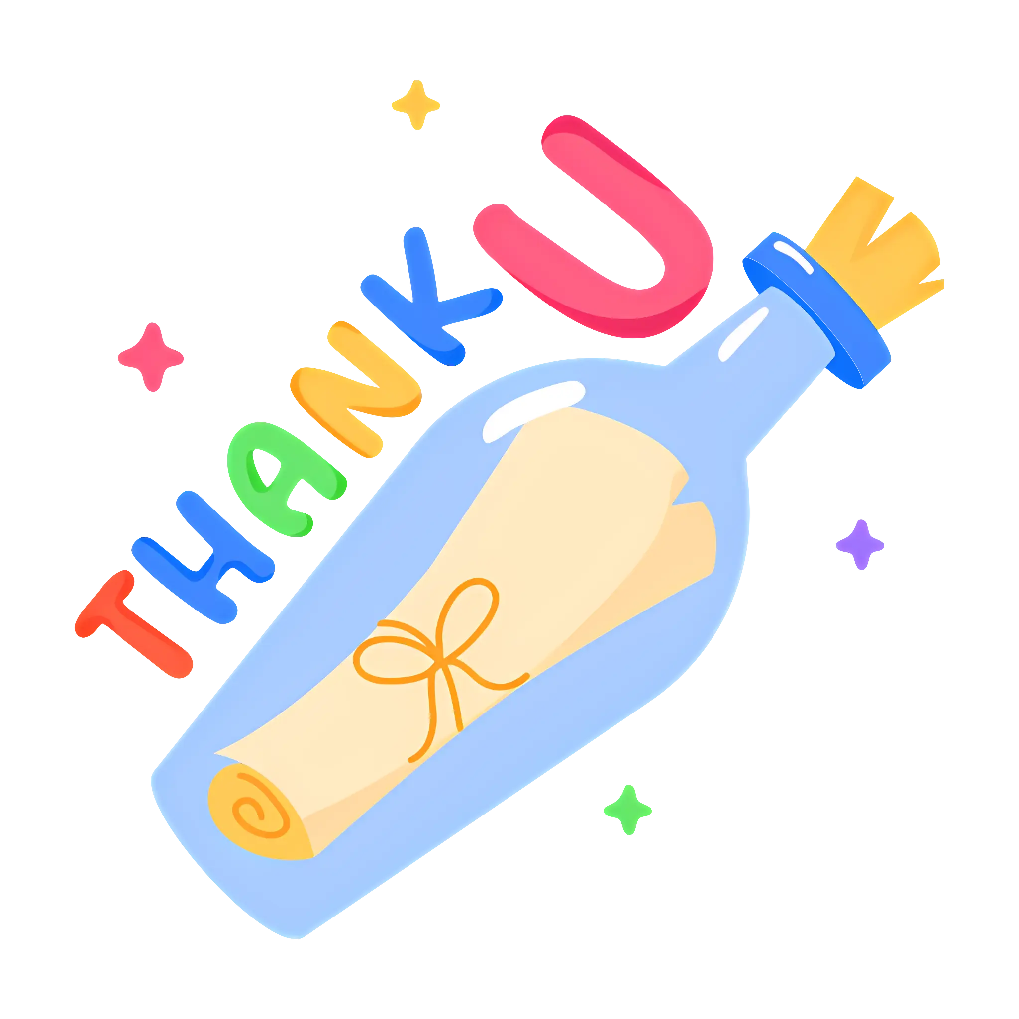 Thank You Message in a Bottle