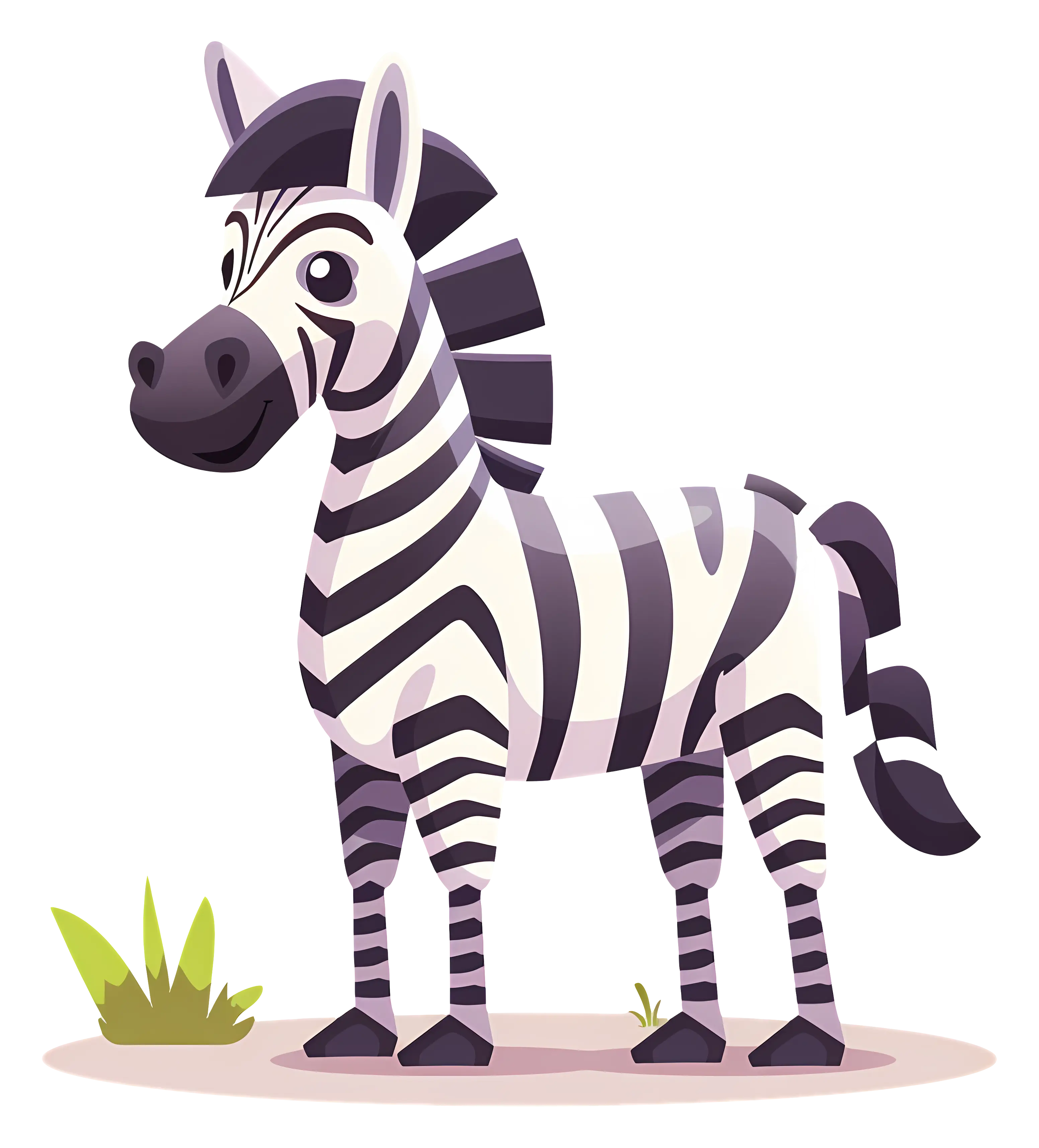 Cute Cartoon Zebra Illustration