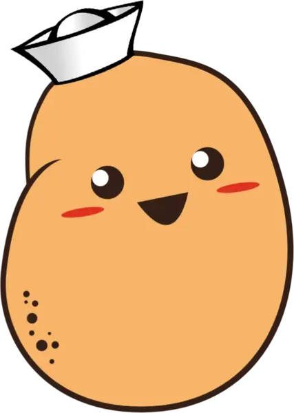 Cute Potato with Sailor Hat