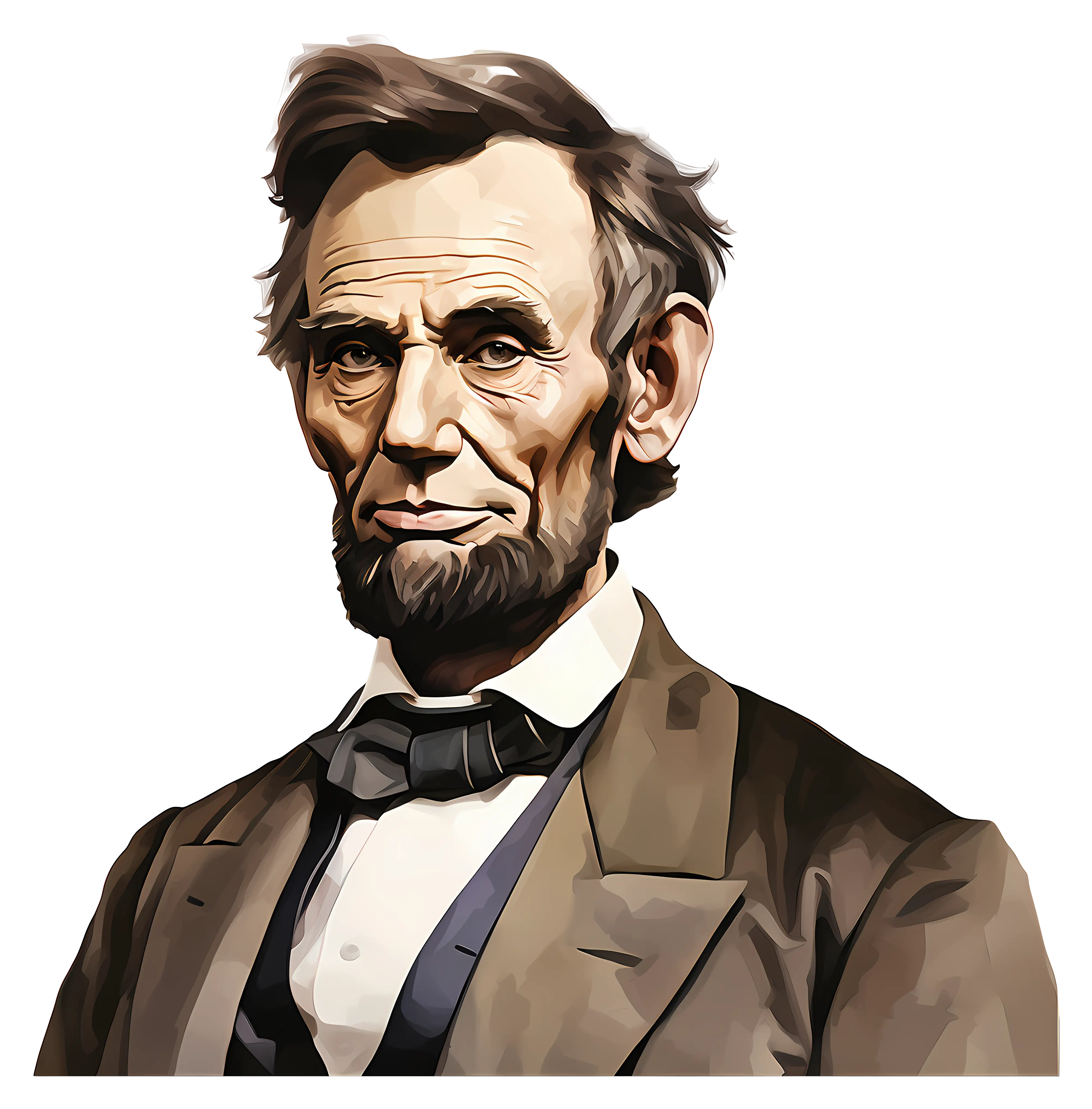 Illustrated Historical Portrait in Formal Wear
