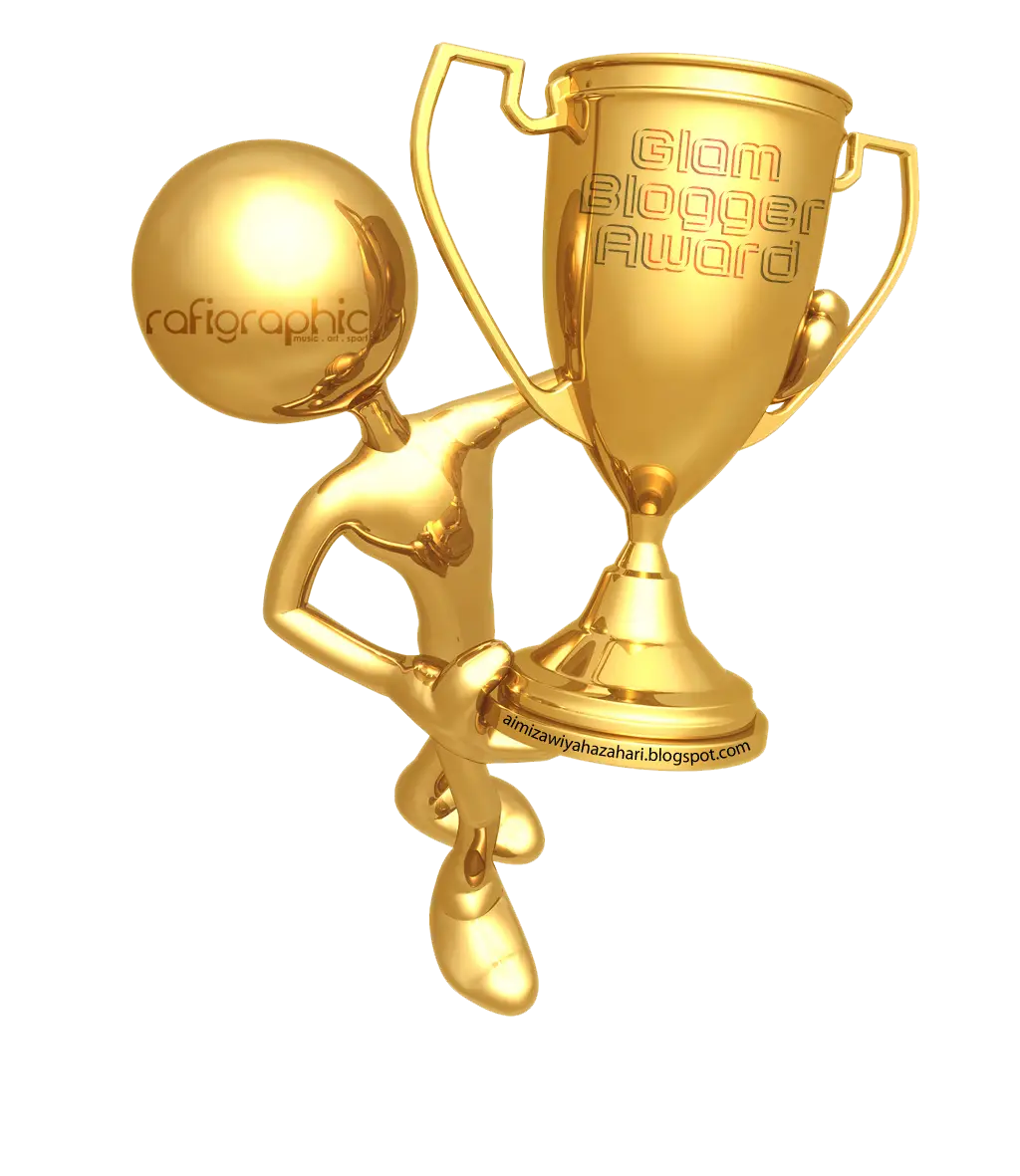Gold Trophy Figure Holding Cup Award