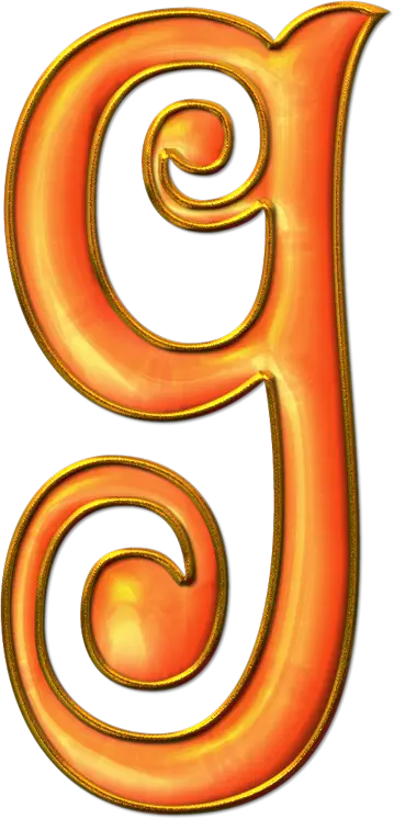 Golden Decorative Letter Typography