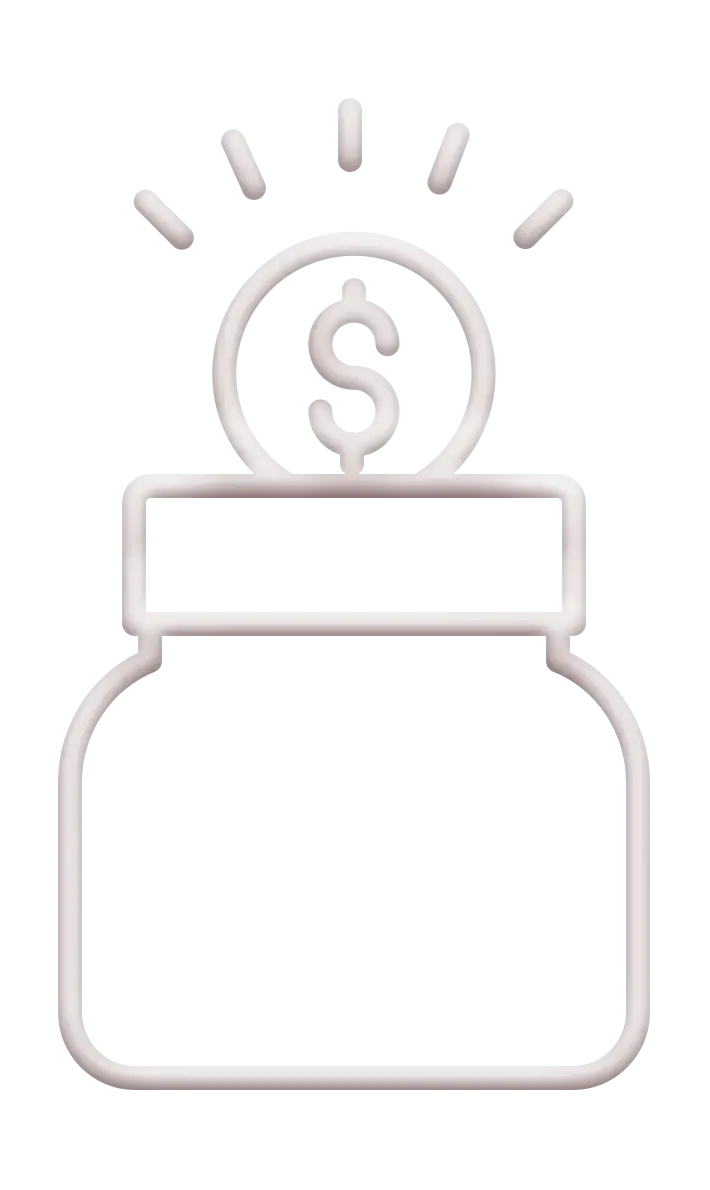 Money Jar with Coin