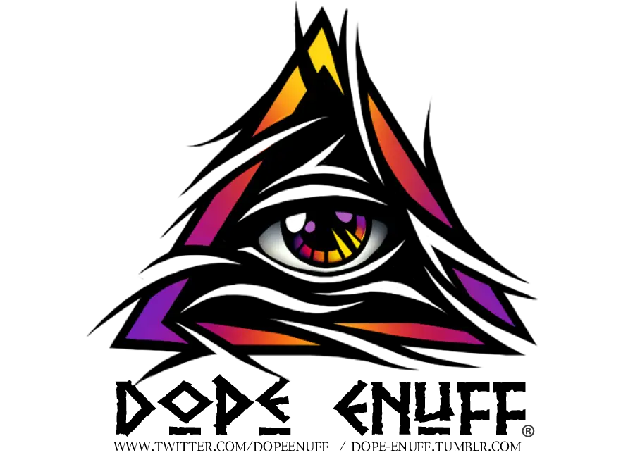 Colorful Eye in Triangle Symbol