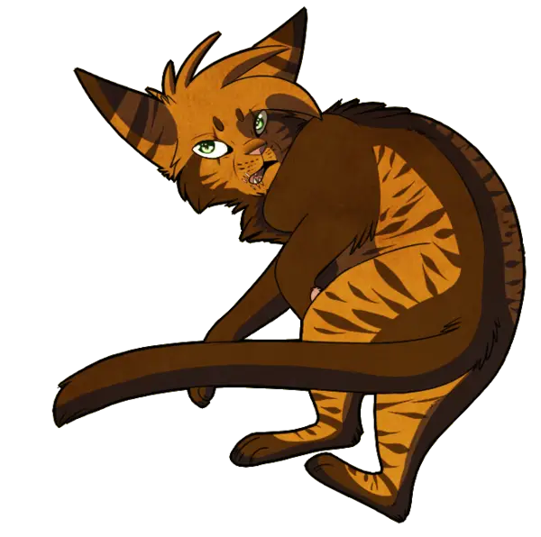 Playful Striped Cat Cartoon Illustration