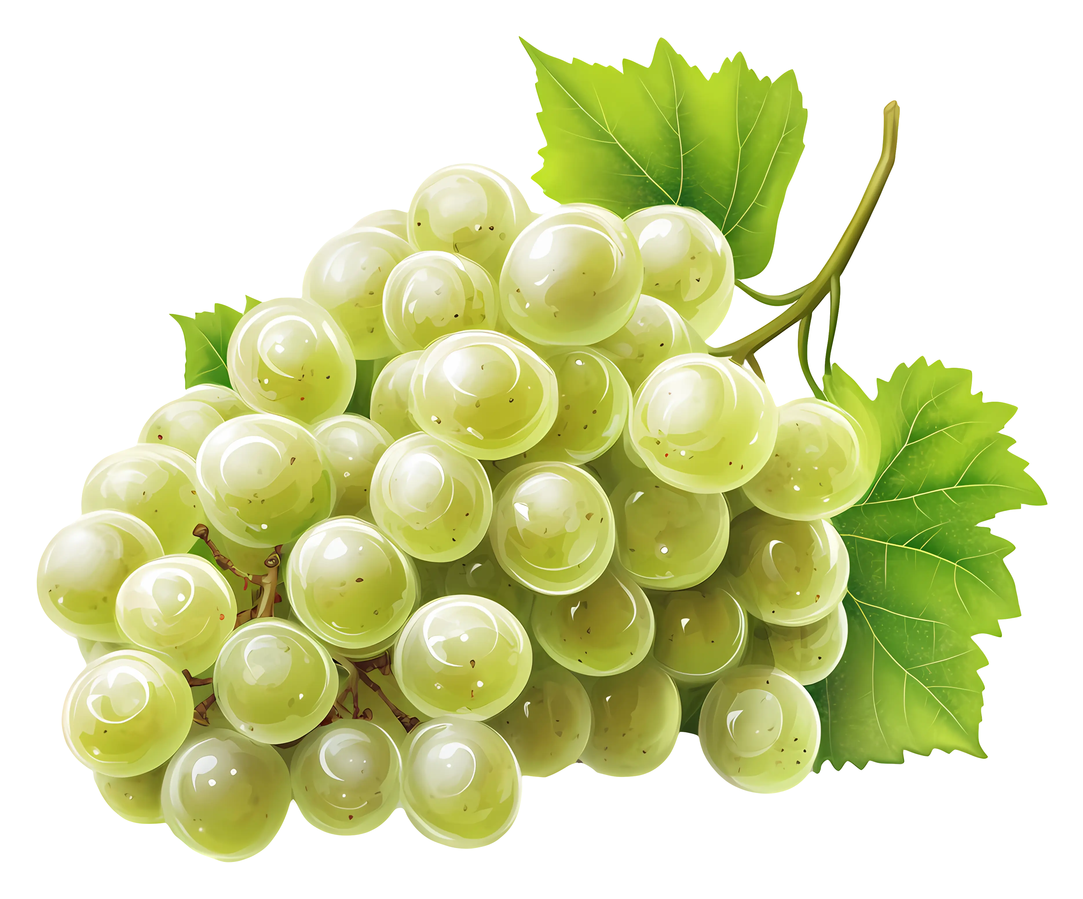 Juicy Green Grapes Bunch