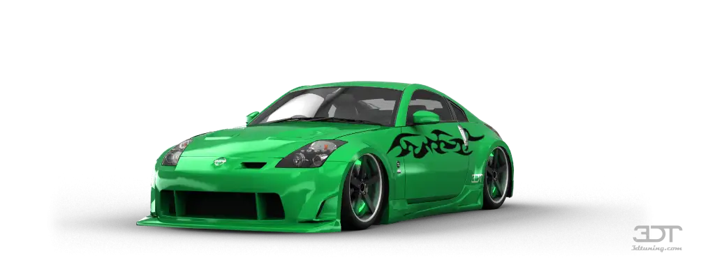Green Sports Car with Custom Design