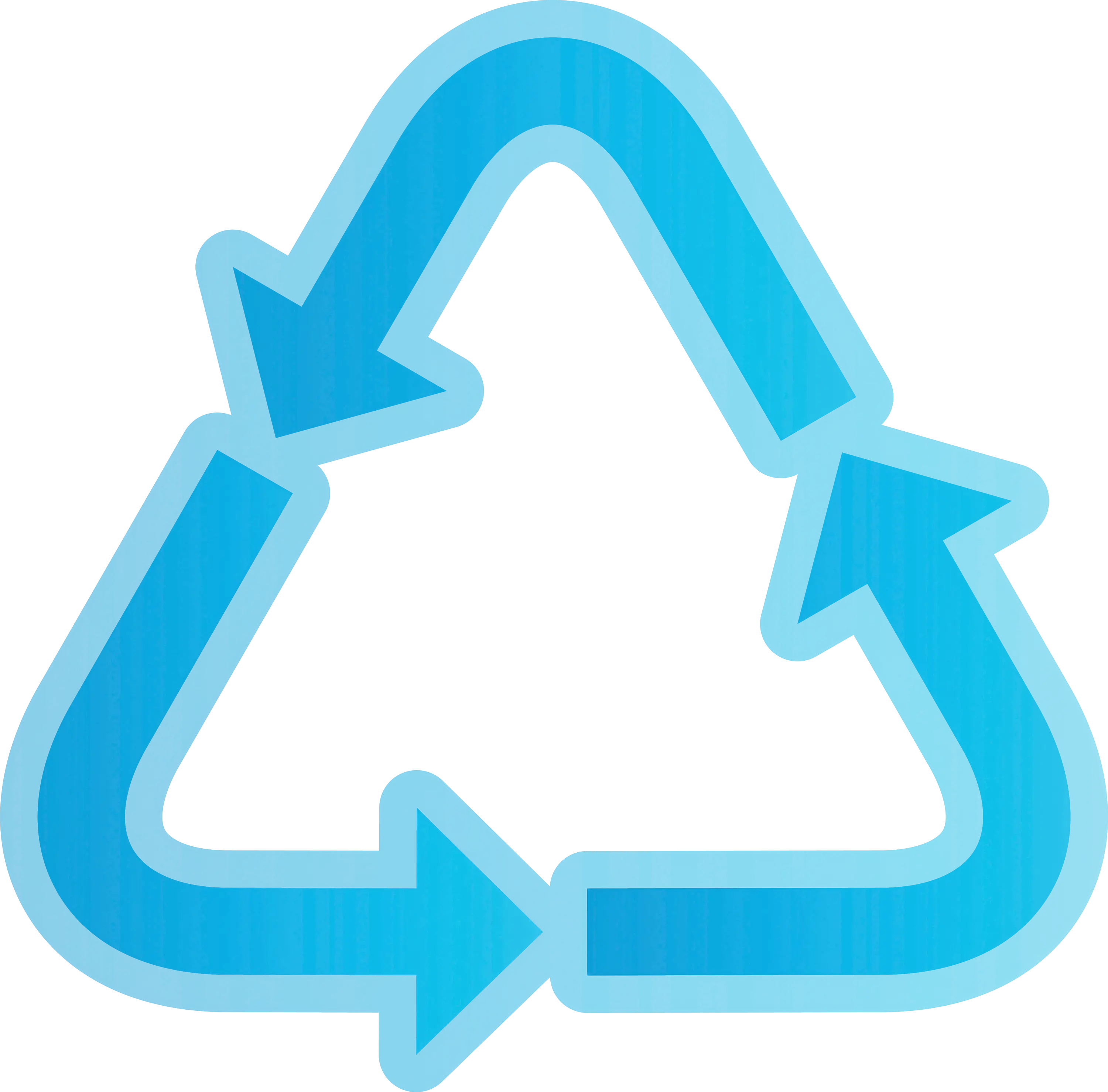 Blue Recycling Symbol