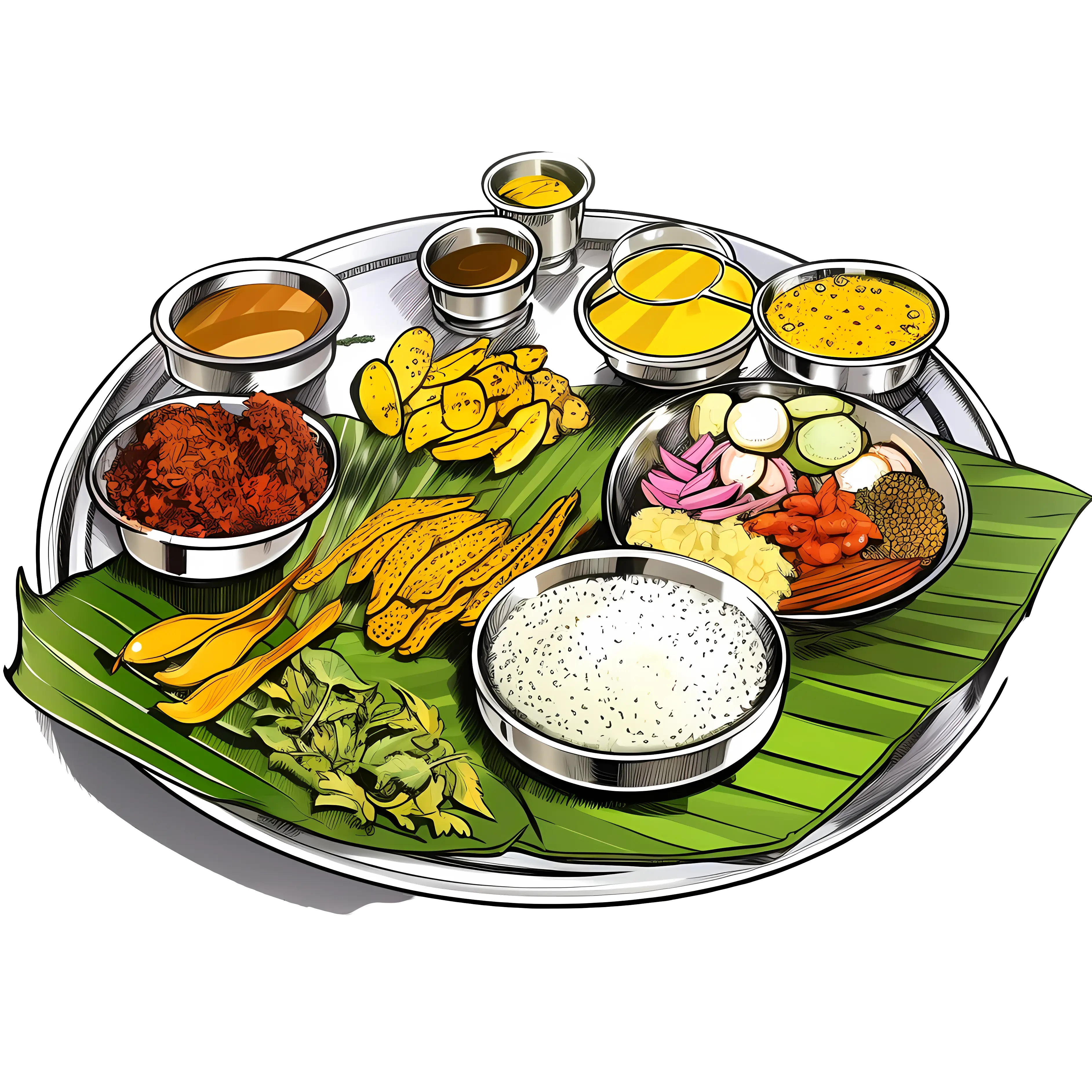 Traditional Indian Food Platter