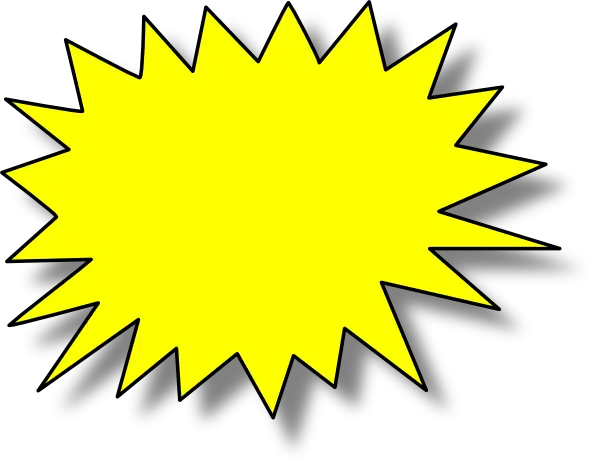 Bright Yellow Burst Shape Illustration