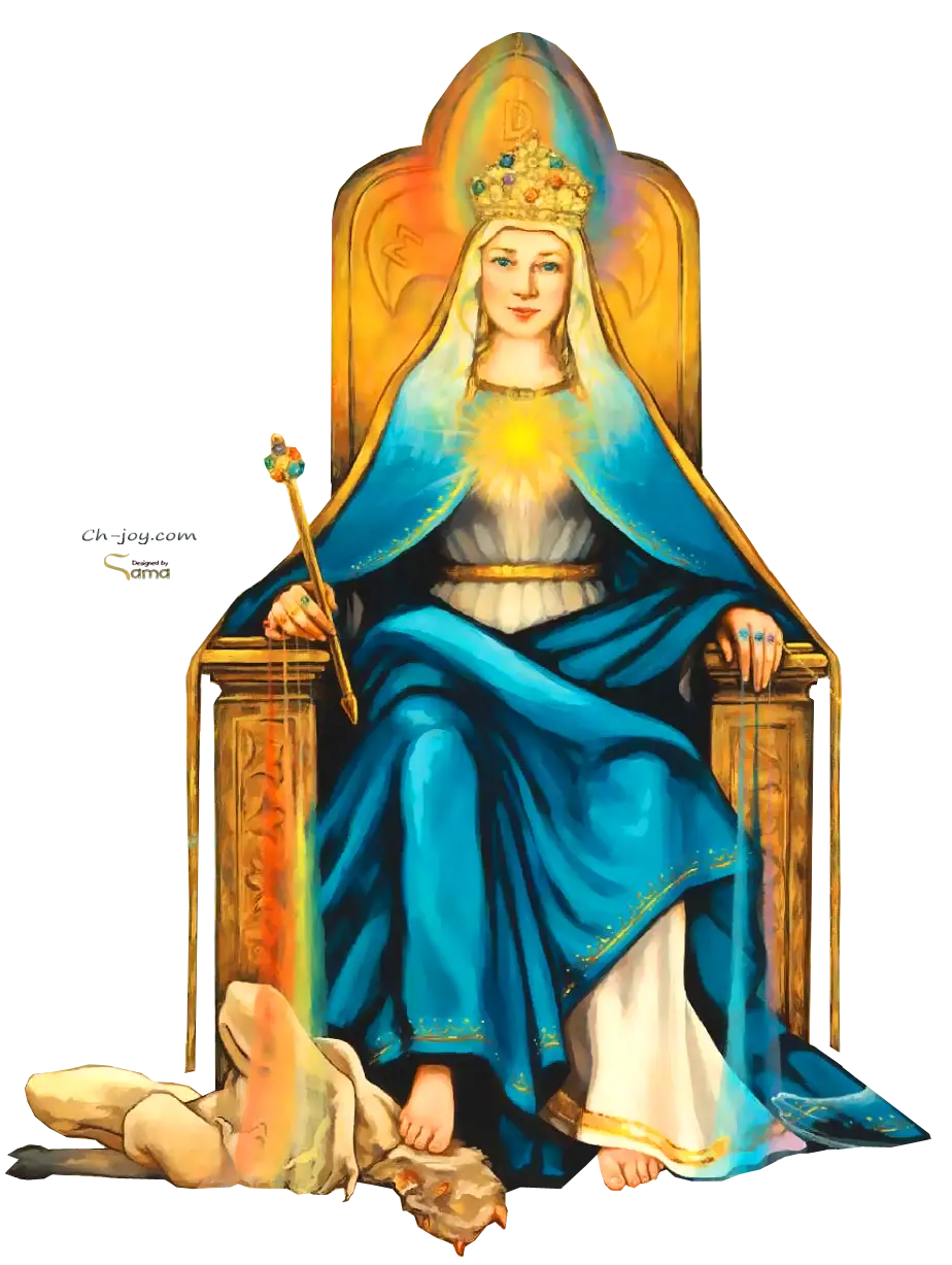 Illustration of a Queen on Throne