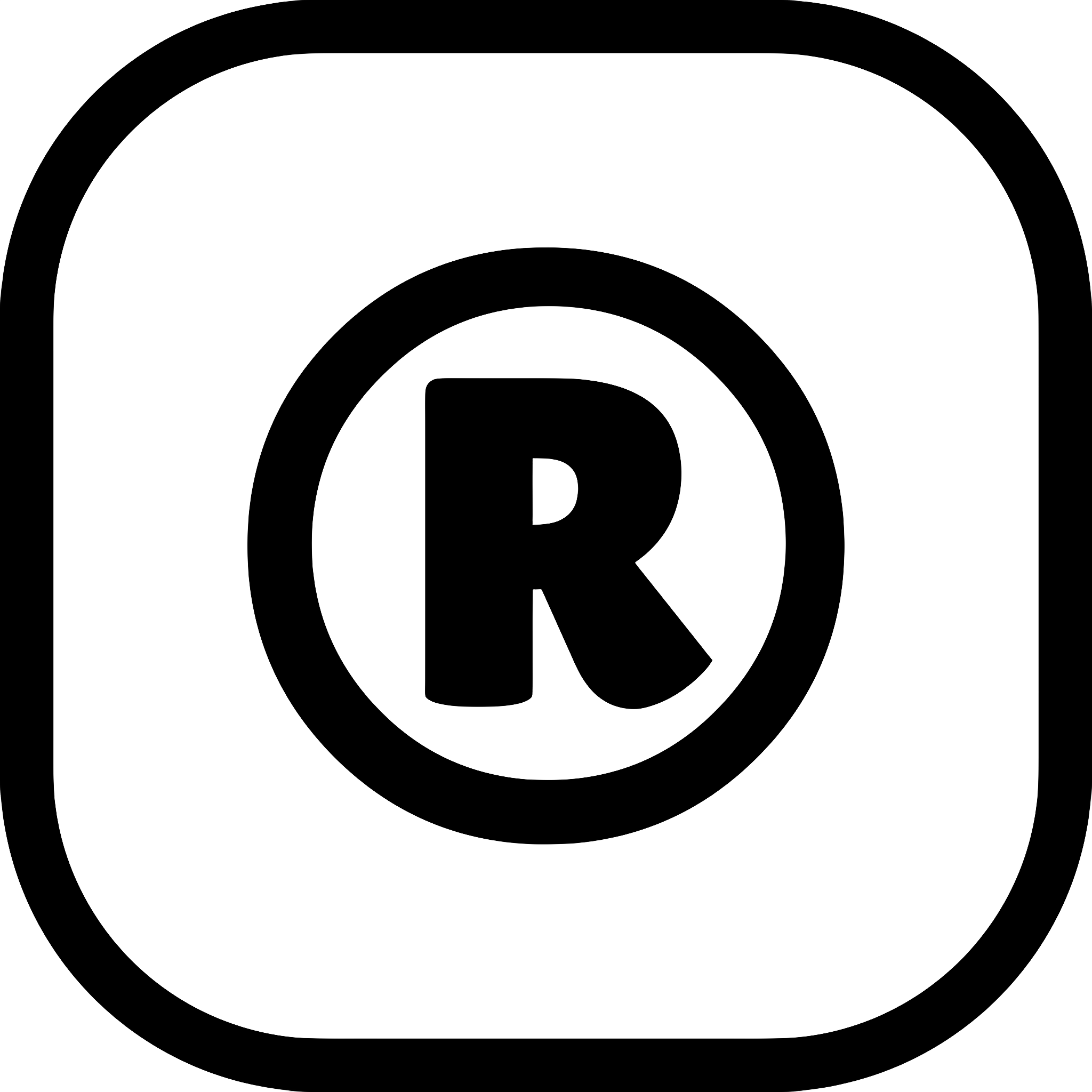 Registered Trademark Logo Enclosed in Circle