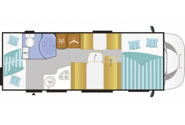Interior Layout of a Recreational Vehicle (RV)