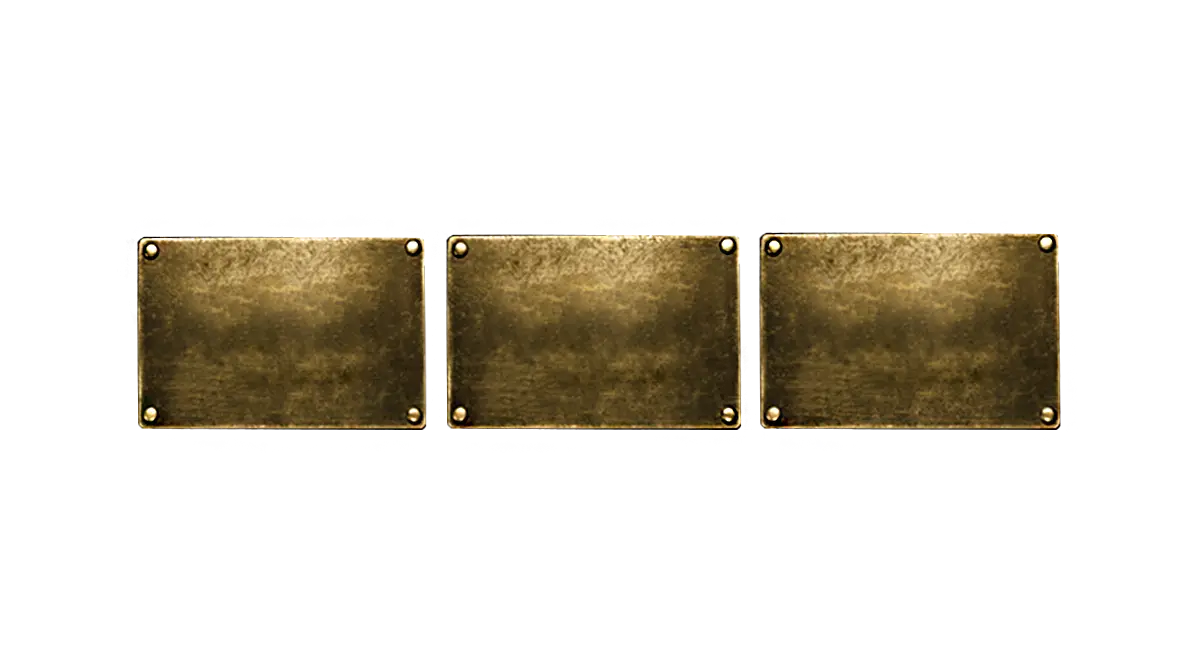 Set of Brass Plates