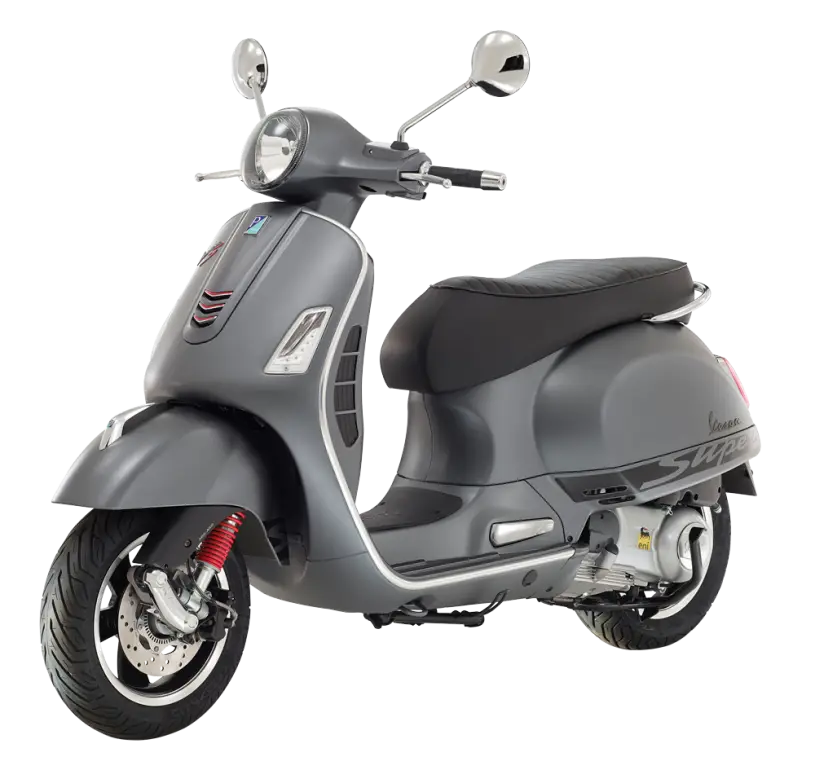 Stylish Gray Retro Scooter for Urban Transport