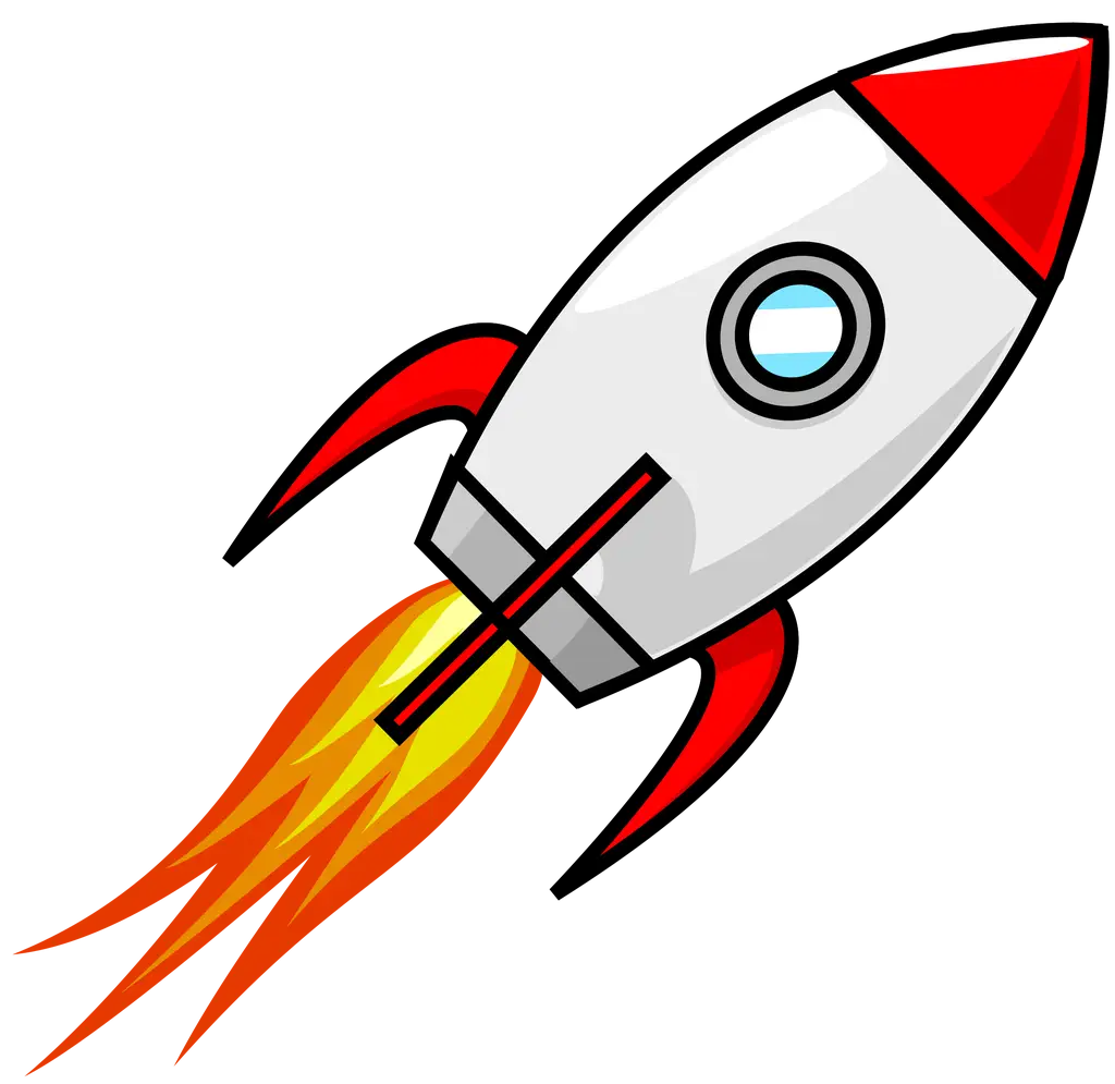 Space Rocket Cartoon Illustration