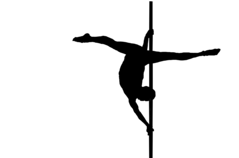 Silhouette of a Pole Dancer Performing