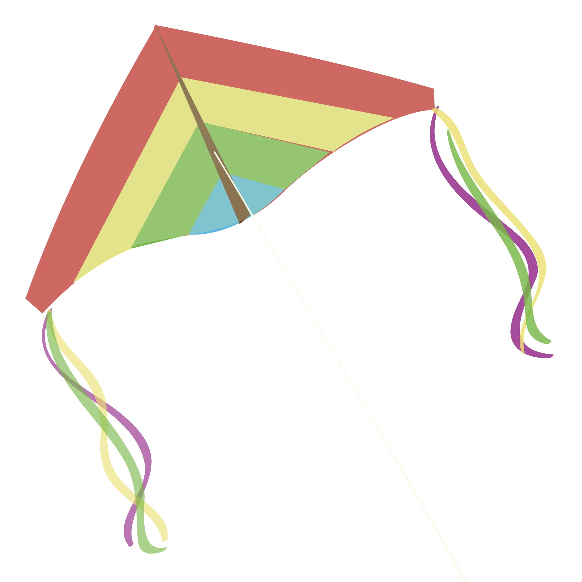 Colorful Kite with Tails