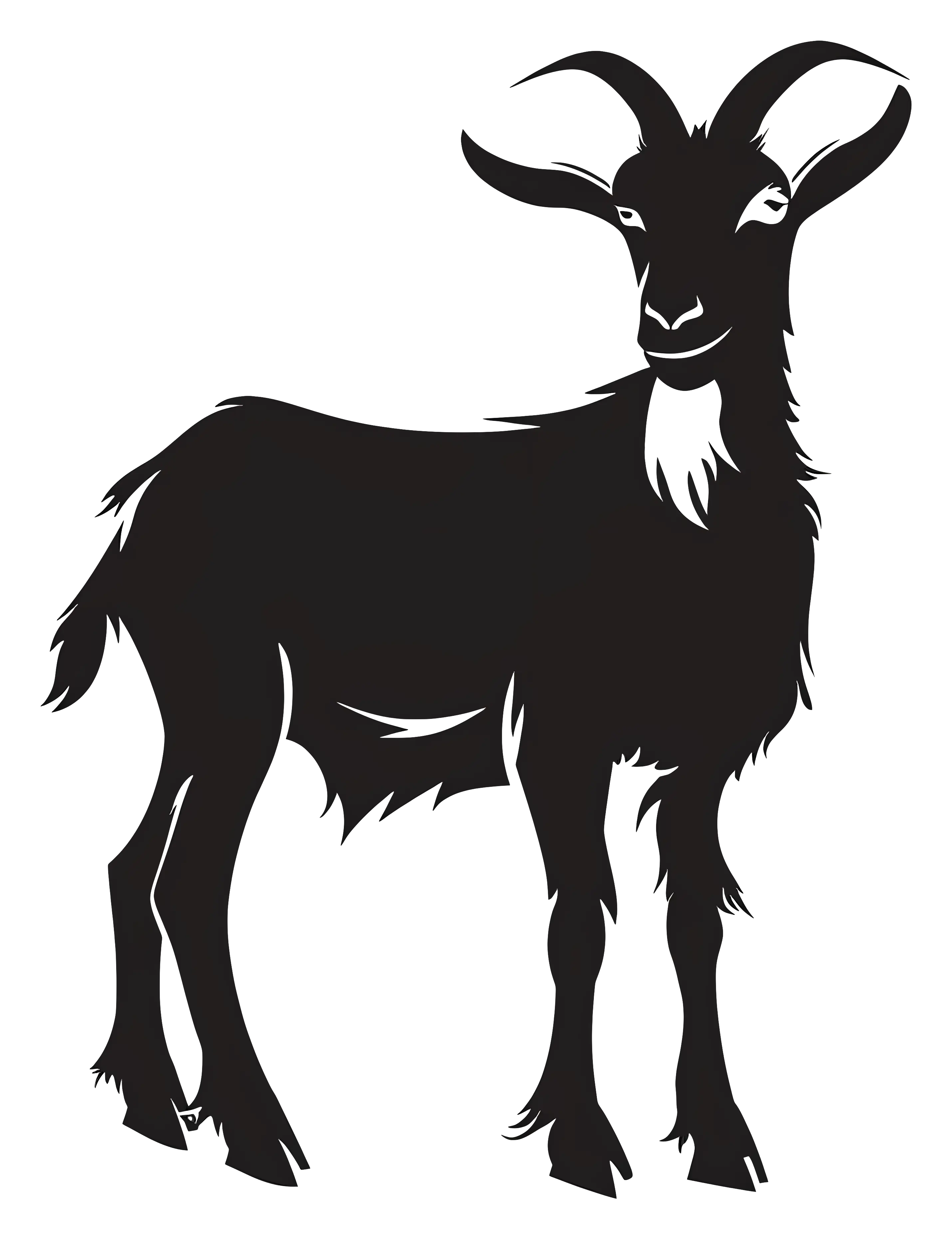 Black Goat Silhouette Design