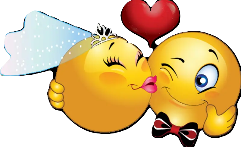 Romantic Wedding-Themed Emoji Illustration