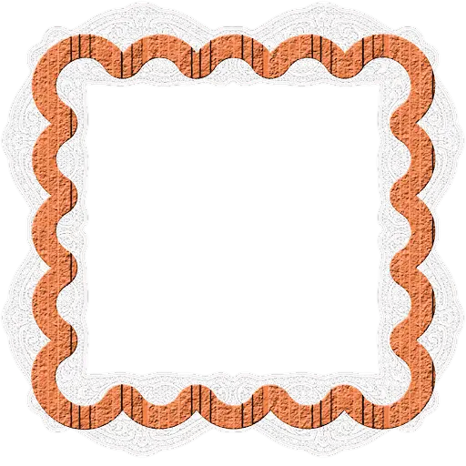 Orange Scalloped Decorative Frame