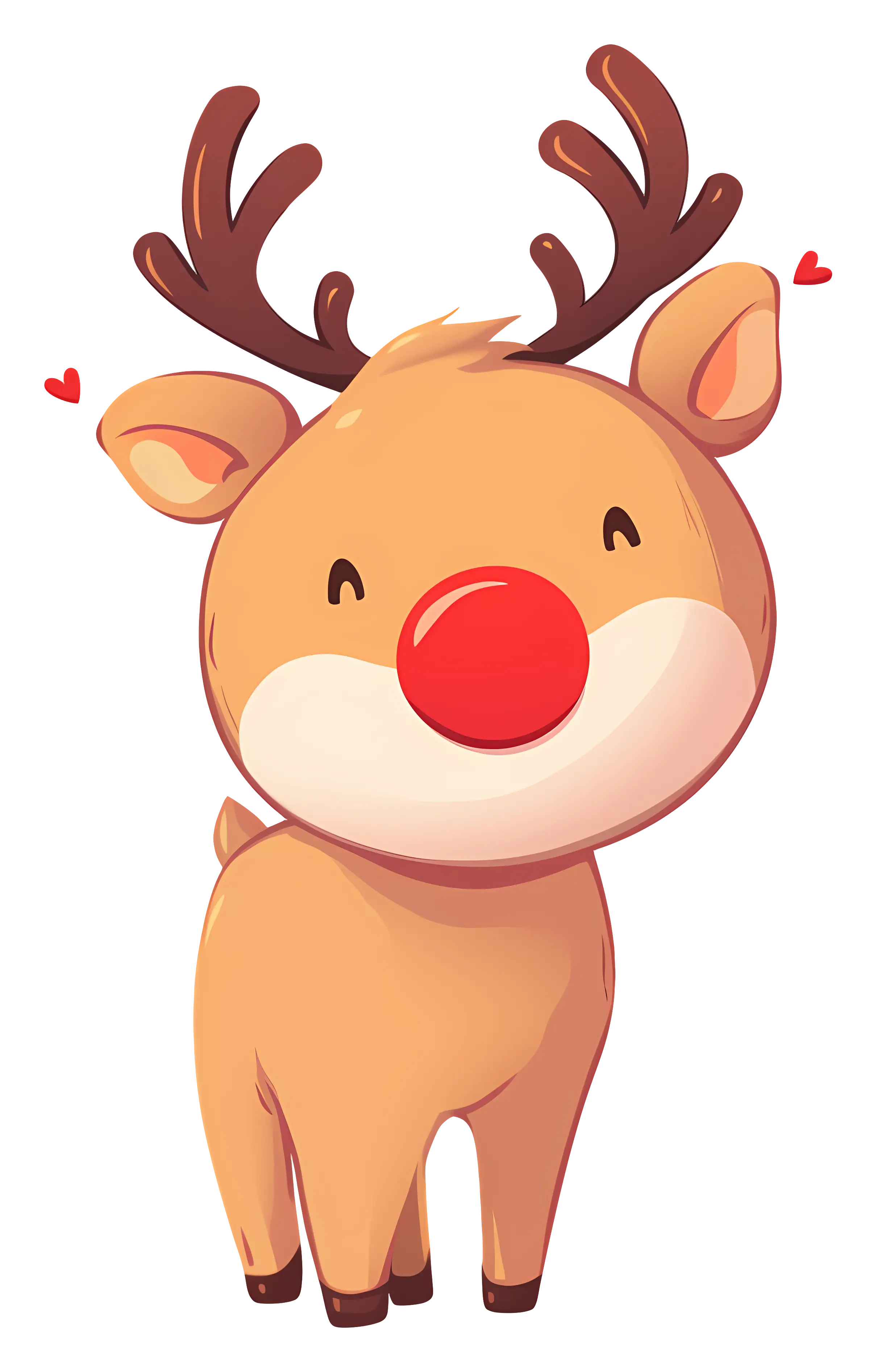 Cute Reindeer with Red Nose
